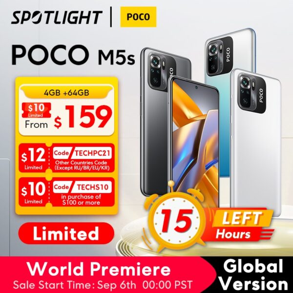 Celular POCO M5s Versão Global 64GB Octa Core 64MP