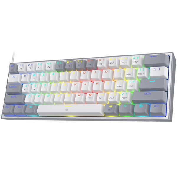 Teclado Redragon K617 60% RGB Gamer 61 Keys Red Switch