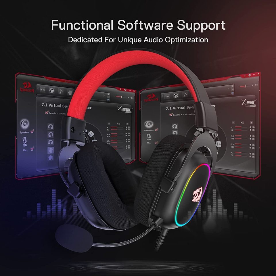 Headset Redragon H510 RGB Zeus X Gamer - Image 3